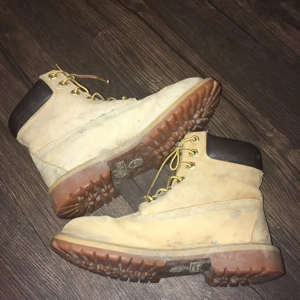 Timberland leather lace up kids 4M streetwear boots